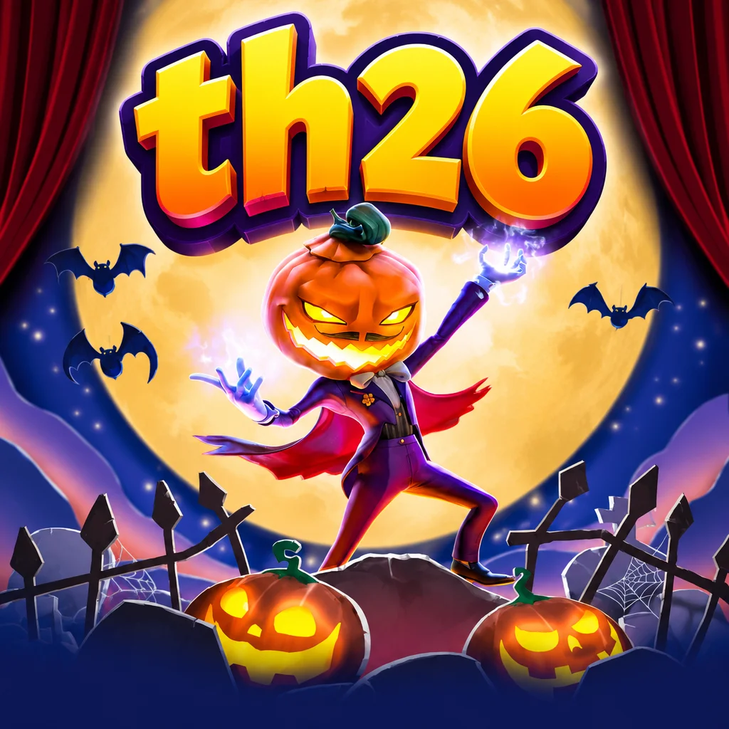 th26 ธีมเกม Mr. Hallow-Win ฟักทองฮาโลวีนเรืองแสงท่ามกลางบรรยากาศคืนหลอน